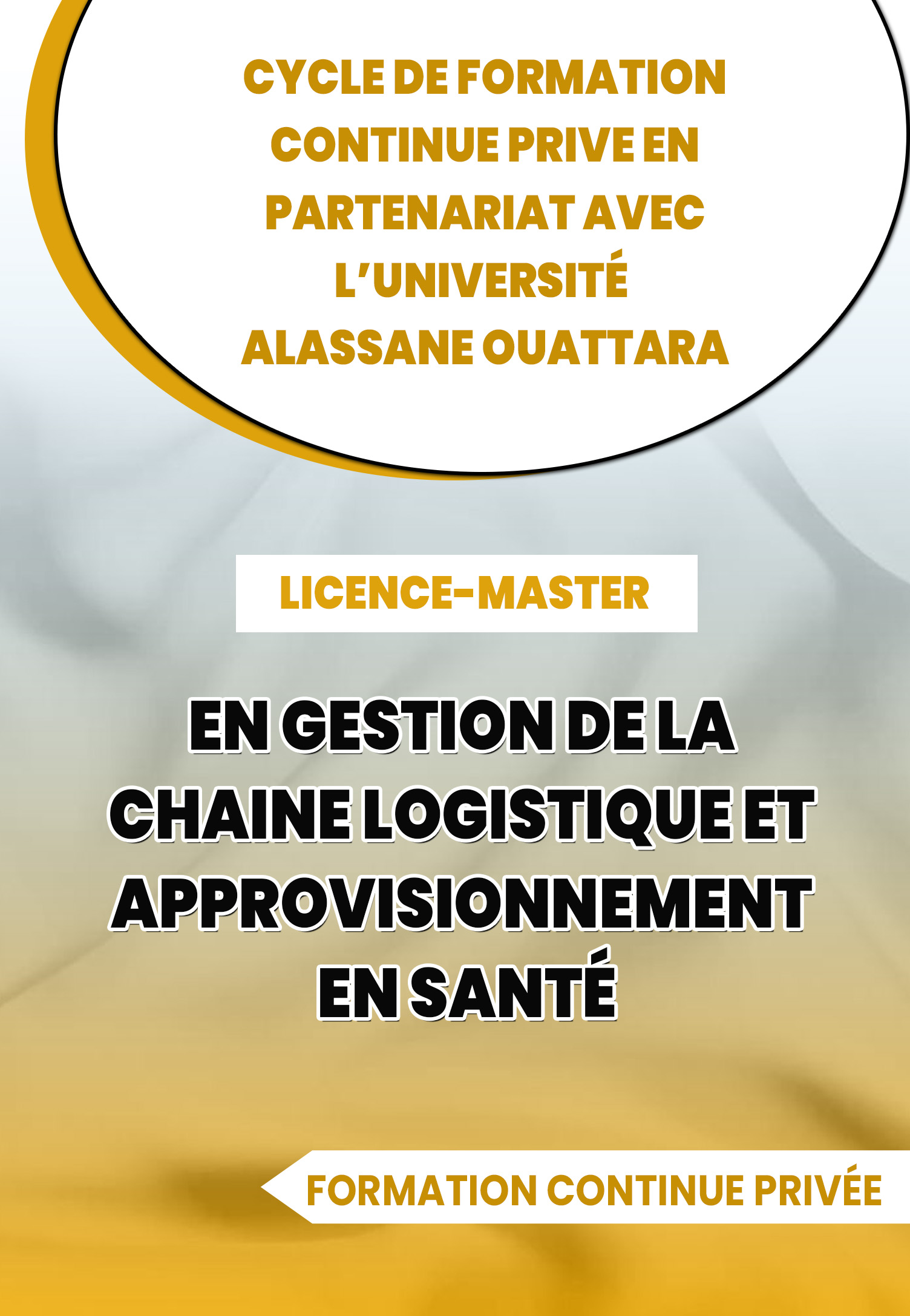 Licence-Master en Gestion de la Chaine Logistique et Approvisionnement en Santé